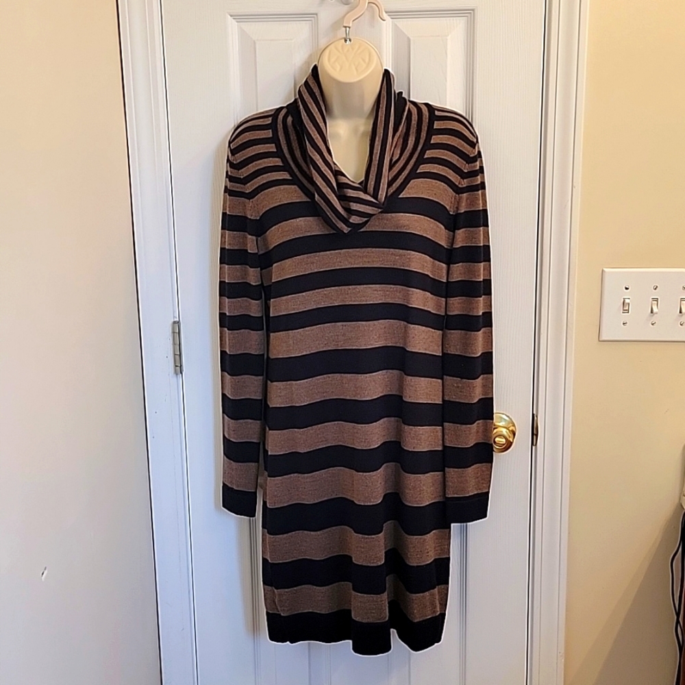 Loft Long Sleeve Cowl Neck Dress